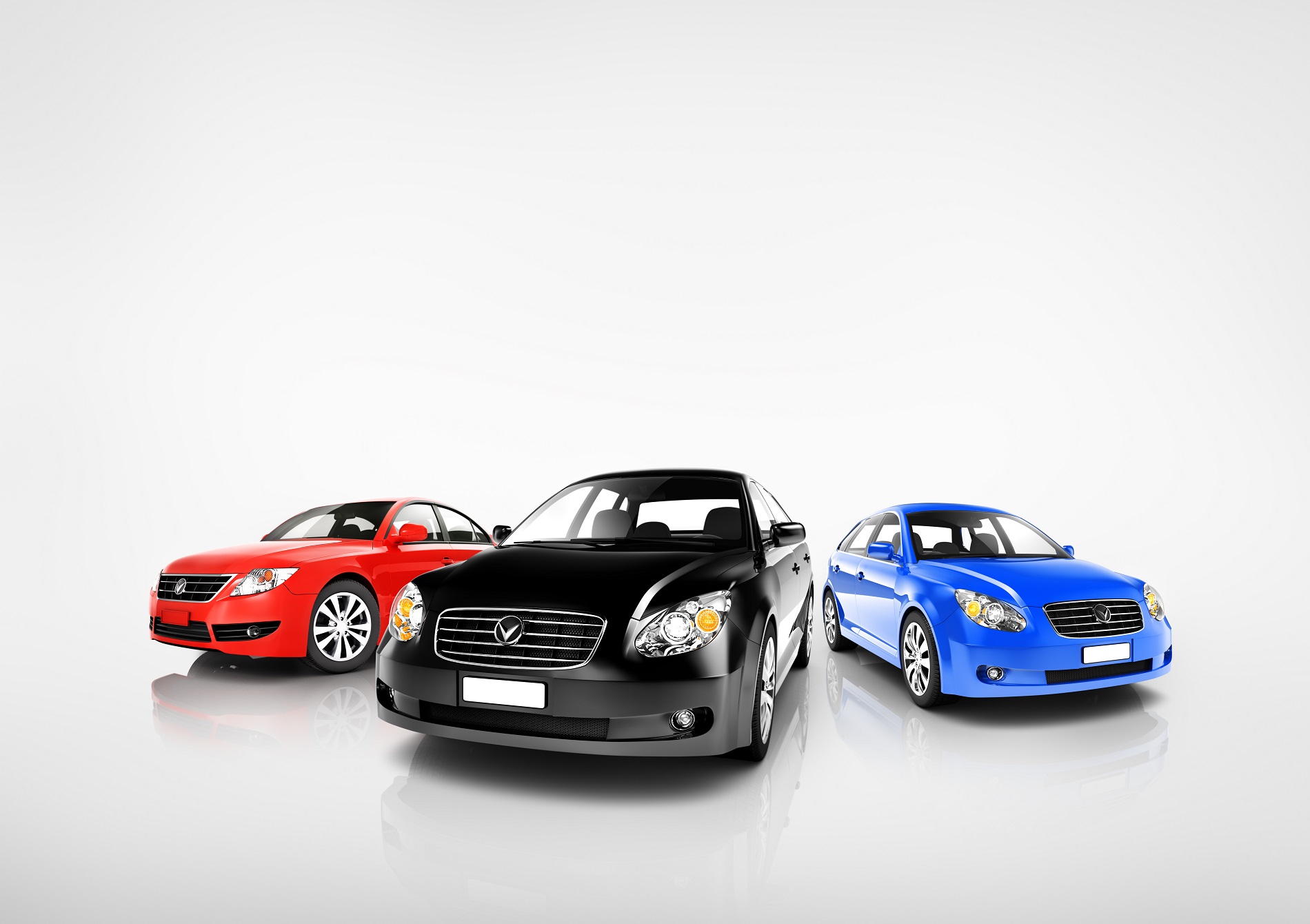 Collection of Multi Colored Modern Cars